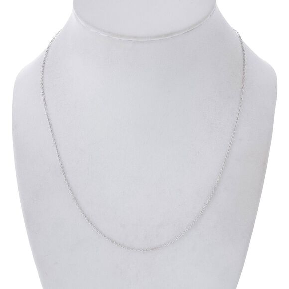 Vintage Thailand MD Sterling Silver 925 0.7mm Cable Chain Necklace 18" - Picture 1 of 3